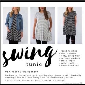 NEW Agnes & Dora Black Swing Tunic Dress Small